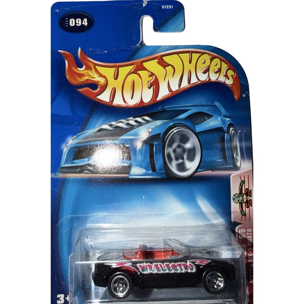 Hot Wheels 2003 Radical Wrestlers Mazda MX-5 Miata Black Mr Electro 094 5/5